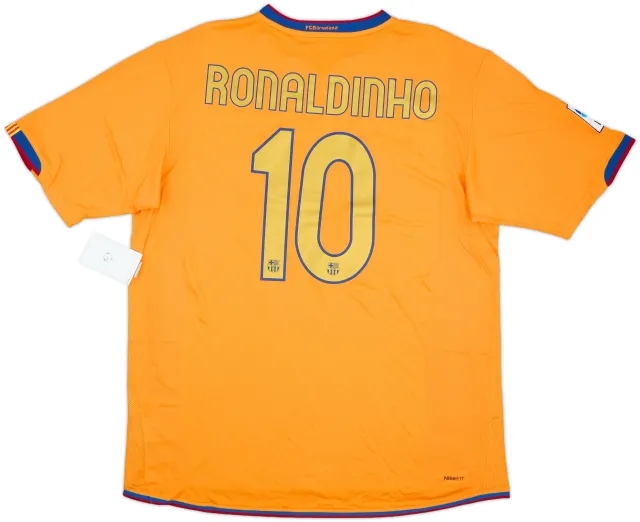 2007-08 Barcelona Third Shirt Ronaldinho #10 (XL)