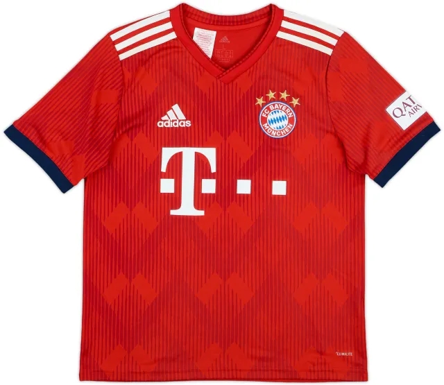 adidas Bayern Munich Boys SS Home Shirt 2018/19