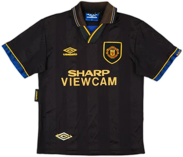 1993-95 Manchester United Away Shirt - 8/10 - (L.Boys)