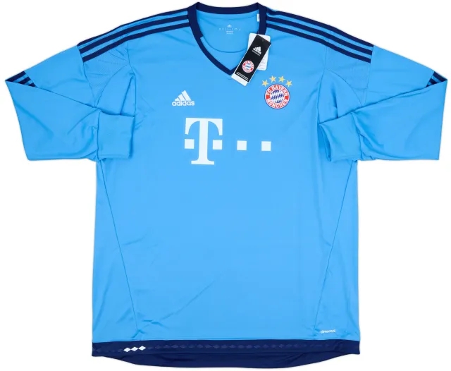 adidas Bayern Munich Mens LS Goalkeeper Home Shirt 2015/16