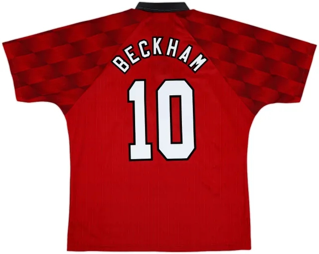 1996-98 Manchester United Home Shirt Beckham #10 - 10/10 - (XL)