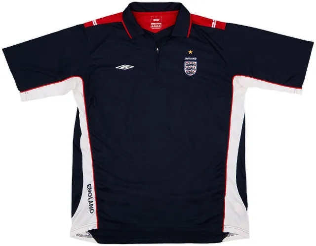 2004-05 England Umbro 1/4 Zip Polo Shirt - 9/10 - (XXL)
