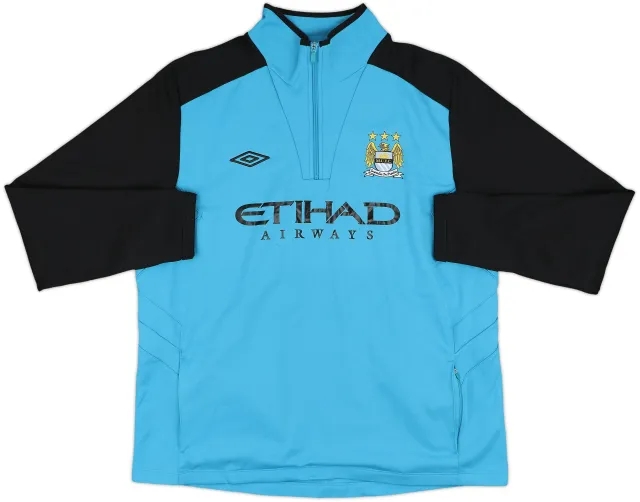 2011-12 Manchester City Umbro 1/4 Zip Drill Top - 7/10 - (XXL)