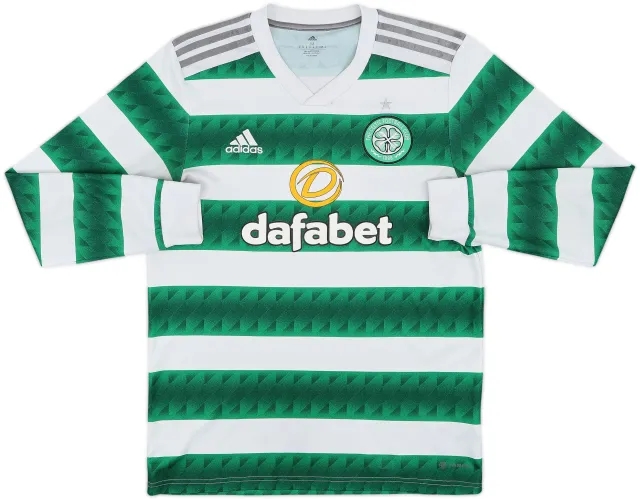 adidas Celtic Mens LS Home Shirt 2022/23