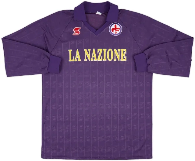 1989-90 Fiorentina Home L/S Shirt #4 - 7/10 - (XL)