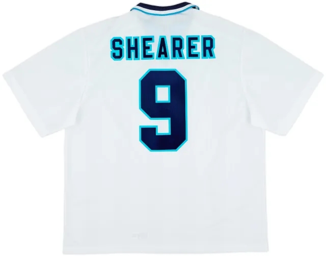 1995-97 England Home Shirt Shearer #9 - 10/10 - (XXL)