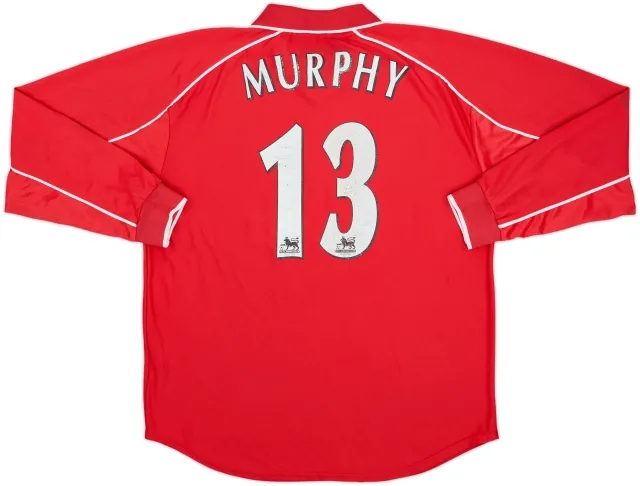 2000-02 Liverpool Home L/S Shirt Murphy #13 - 6/10 - (L)