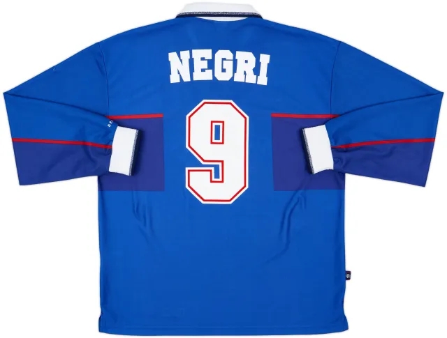 1997-99 Rangers Home L/S Shirt Negri #9 - 9/10 - (XL)