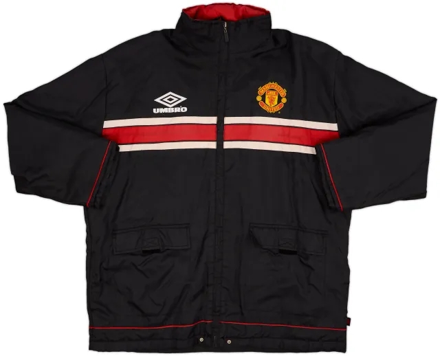 1998-99 Manchester United Umbro Padded Bench Coat - 6/10 - (XL)