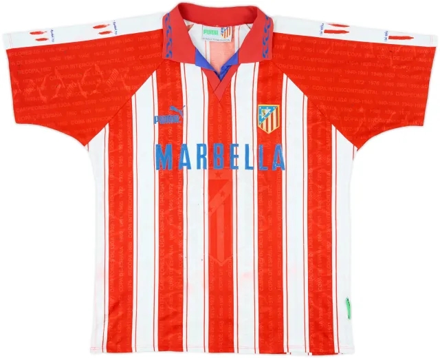 1995-96 Atletico Madrid Home Shirt - 5/10 - (L)