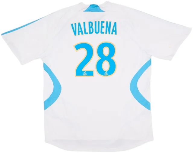2007-08 Olympique Marseille Home Shirt Valbuena #28 - 7/10 - (XXL)