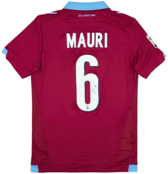 2014-15 Lazio Signed Away Shirt Mauri #6 - 8/10 - (M)