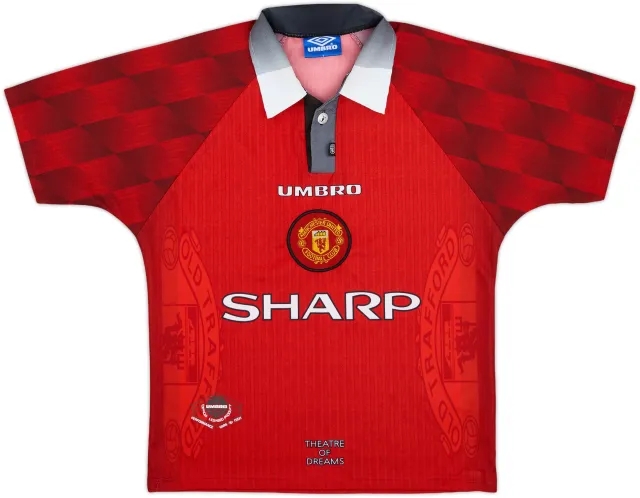 1996-98 Manchester United Home Shirt #7 - 9/10 - (Y)