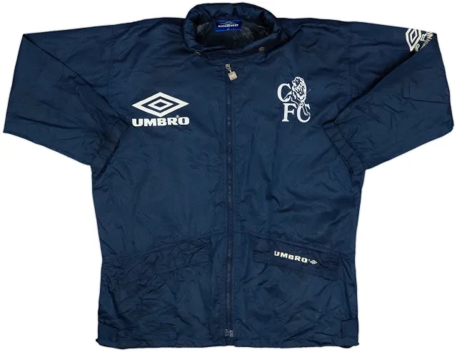 1994-95 Chelsea Umbro Hooded Rain Jacket - 8/10 - (L.Boys)