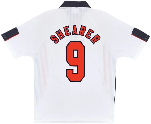 1997-99 England Home Shirt Shearer #9 - 8/10 - (L)