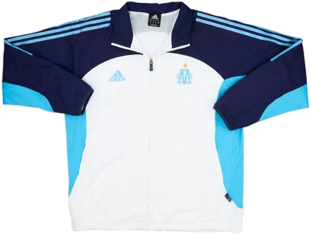 2002-03 Olympique Marseille adidas Track Jacket - 6/10 - (M)