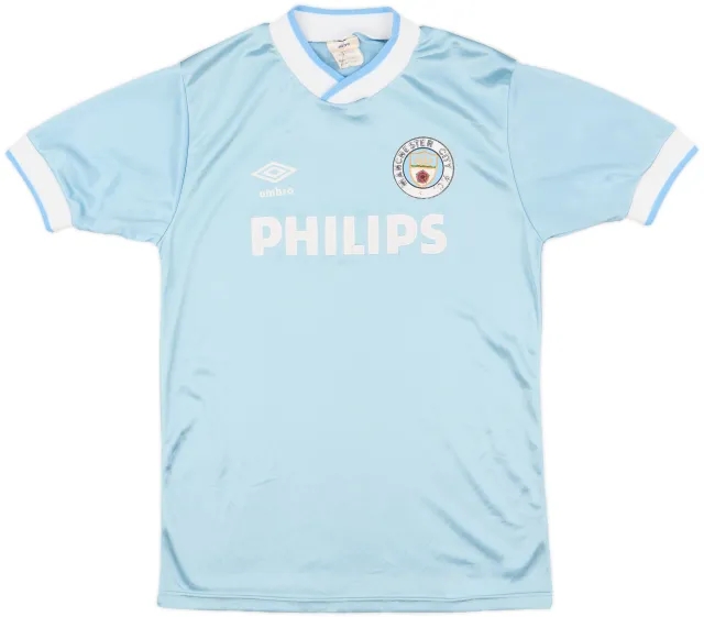 1985-87 Manchester City Home Shirt - 8/10 - (S)