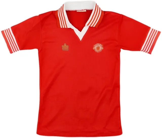 1977-80 Manchester United Home Shirt - 7/10 - (Y)