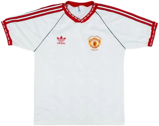 1990-91 Manchester United European Cup Winners Cup Shirt #10 (Hughes) - 9/10 - (L)