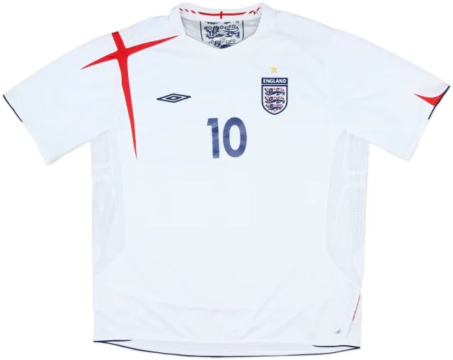2005-07 England Home Shirt #10 - 6/10 - (XXL)