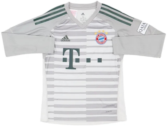 adidas Bayern Munich Boys LS Goalkeeper Home Shirt 2018/19