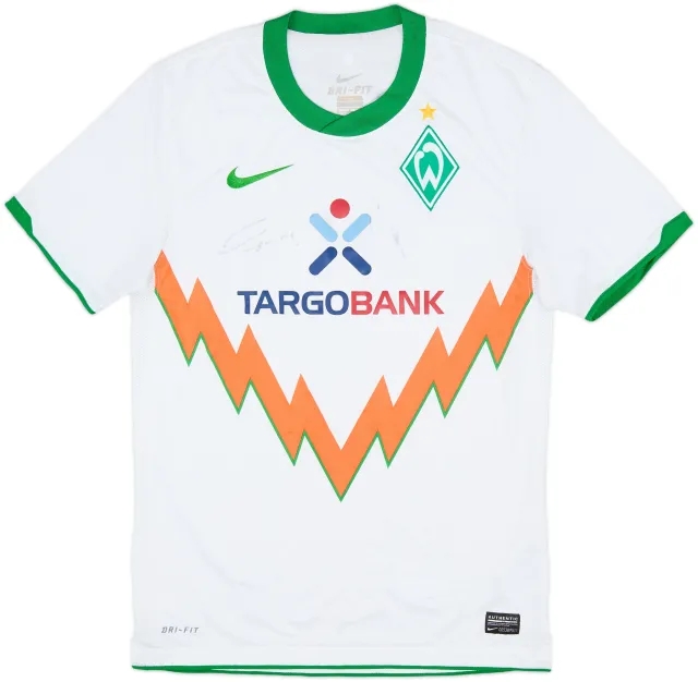 2010-11 Werder Bremen Signed Away Shirt - 8/10 - (S)