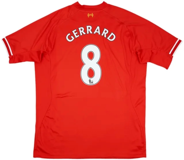 2013-14 Liverpool Home Shirt Gerrard #8 - 7/10 - (3XL)