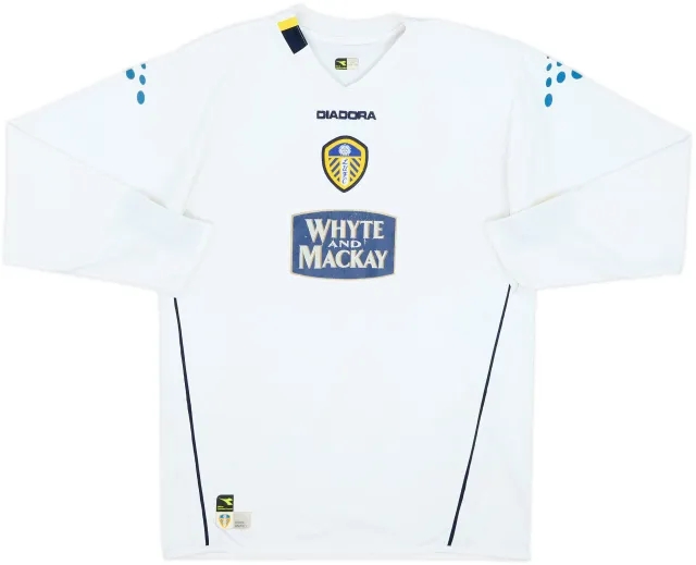 2003-04 Leeds United Home L/S Shirt - 6/10 - (L.Boys)