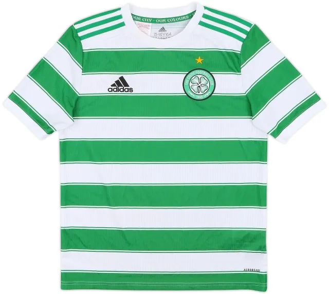 adidas Celtic Boys SS Home Shirt 2021/22