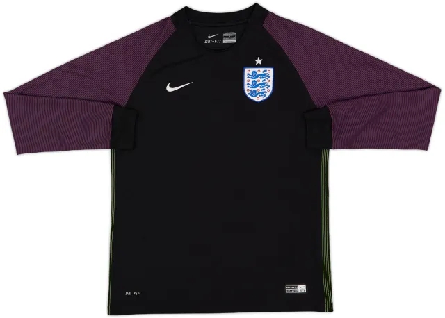 Nike England Boys LS Goalkeeper Home Shirt 2016
