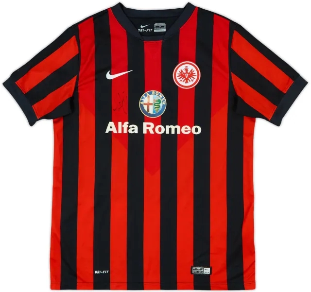 2014-15 Eintracht Frankfurt Signed Home Shirt - 8/10 - (XL.Boys)