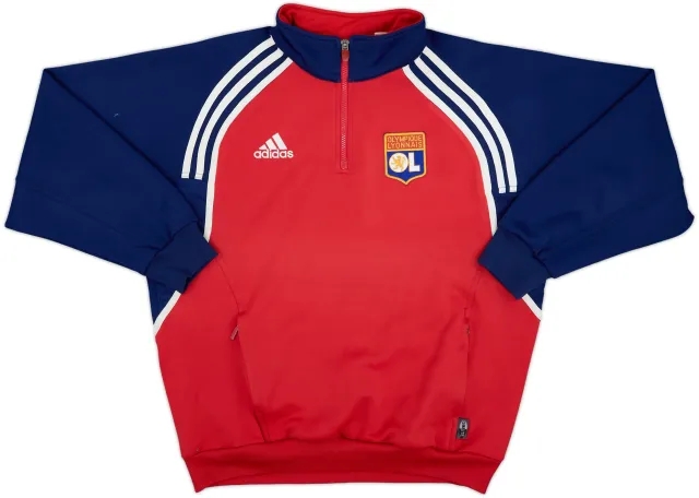 2000-01 Lyon adidas 1/4 Zip Drill Top - 8/10 - (M)