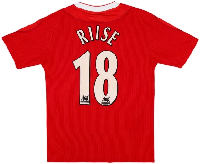 2002-04 Liverpool Home Shirt Riise #18 - 5/10 - (L.Boys)