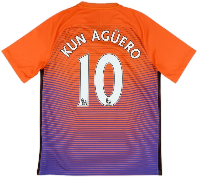 2016-17 Manchester City Third Shirt Kun Aguero #10 - 10/10 - (M)