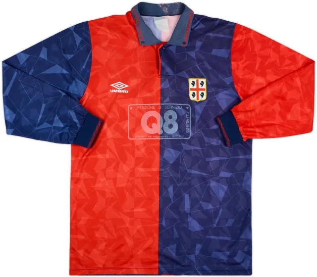 1990-93 Cagliari Match Issue Home L/S Shirt #10