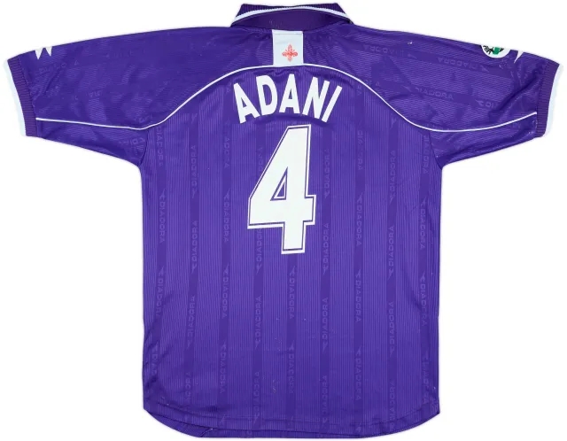 2000-01 Fiorentina Match Issue Home Shirt Adani #4
