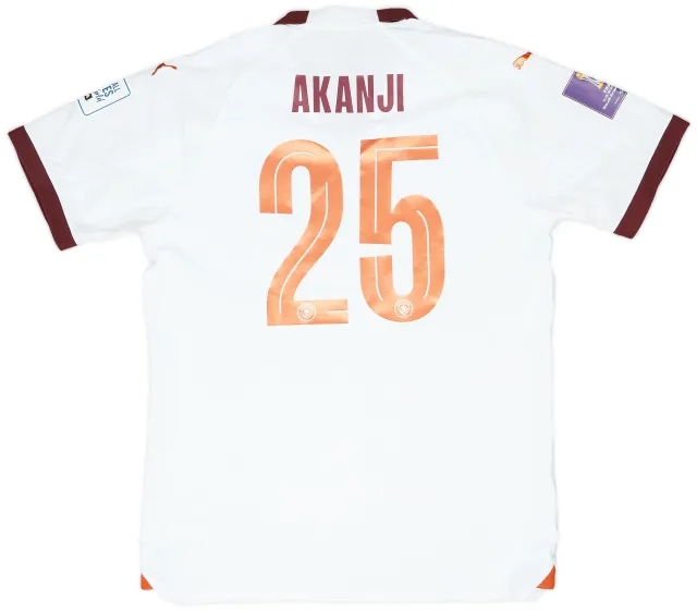 2023-24 Manchester City Match Issue Club World Cup Away Shirt Akanji #25