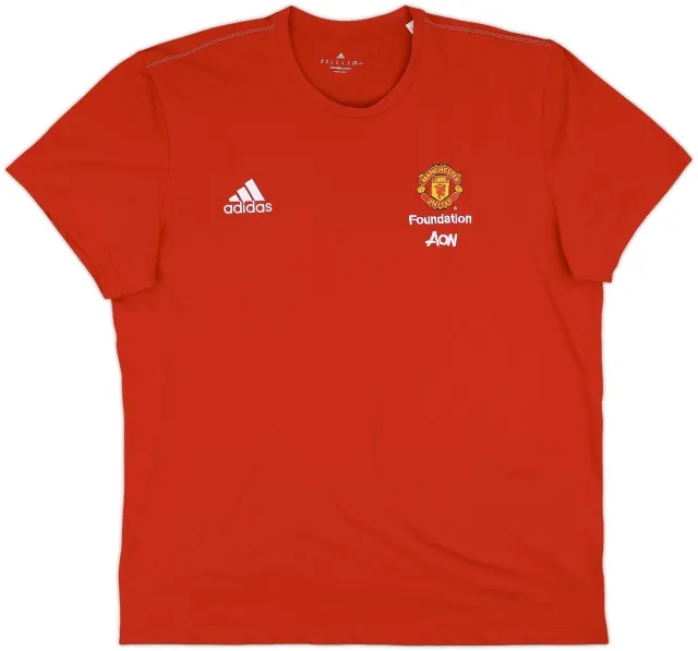 2017-18 Manchester United adidas Foundation Cotton Tee - 9/10 - (XL)