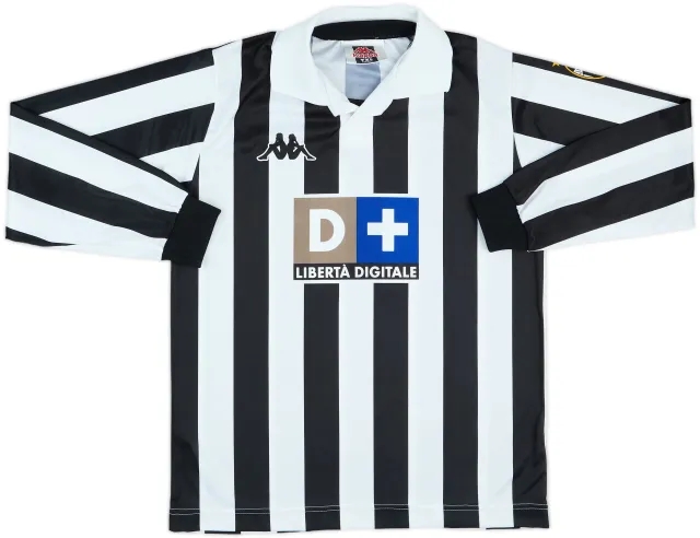 1998-99 Juventus Basic Home L/S Shirt #13 - 5/10 - (XL.Boys)