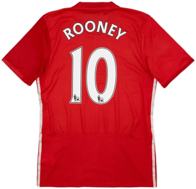 2016-17 Manchester United Authentic Home Shirt Rooney #10 - 7/10 - (M)