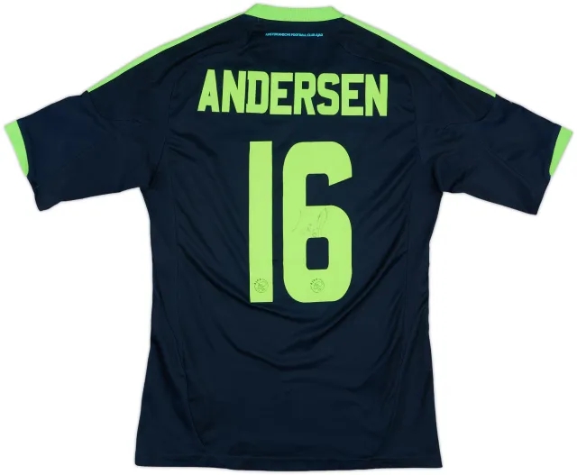 2012-13 Ajax Signed Away Shirt Andersen #16 - 8/10 - (S)