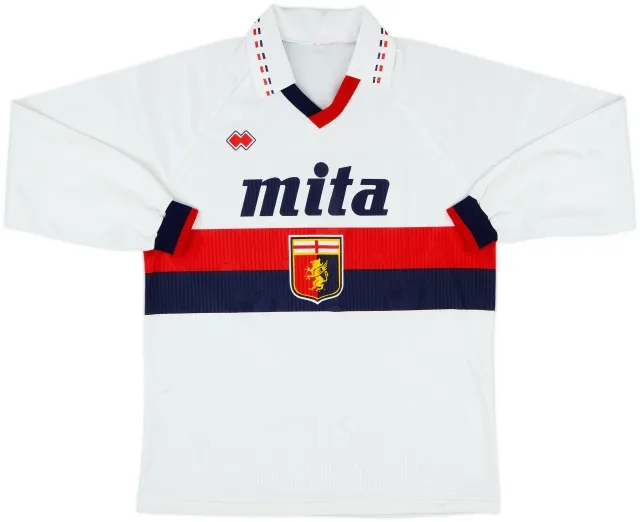 1991-92 Genoa Away L/S Shirt - 8/10 - (L)
