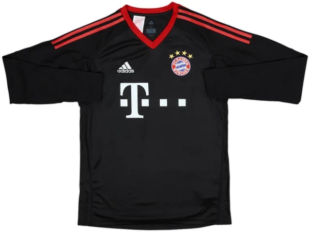 adidas Bayern Munich Boys LS Goalkeeper Home Shirt 2017/18