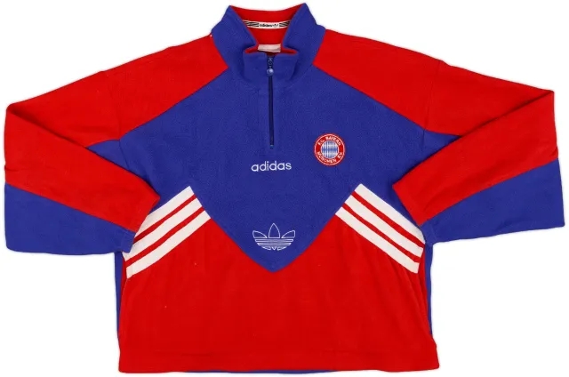 1995-96 Bayern Munich adidas 1/4 Zip Fleece Top - 8/10 - (M/L)