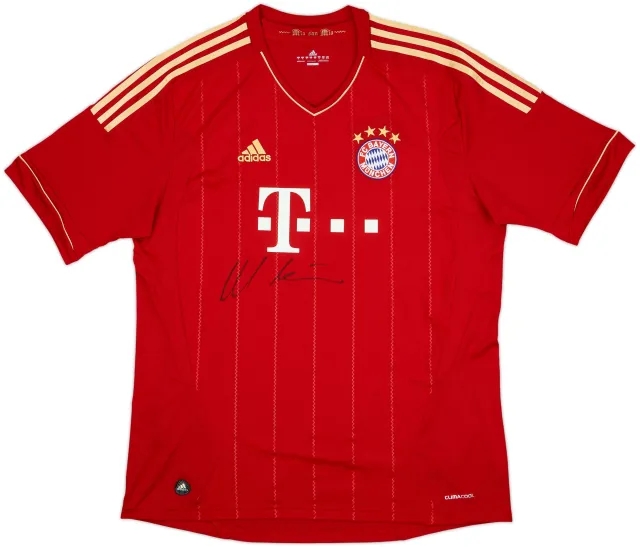 2011-13 Bayern Munich Signed Home Shirt - 9/10 - (XL)
