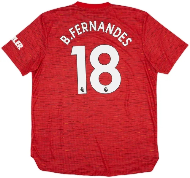 2020-21 Manchester United Authentic Home Shirt B.Fernandes #18 - 9/10 - (XL)