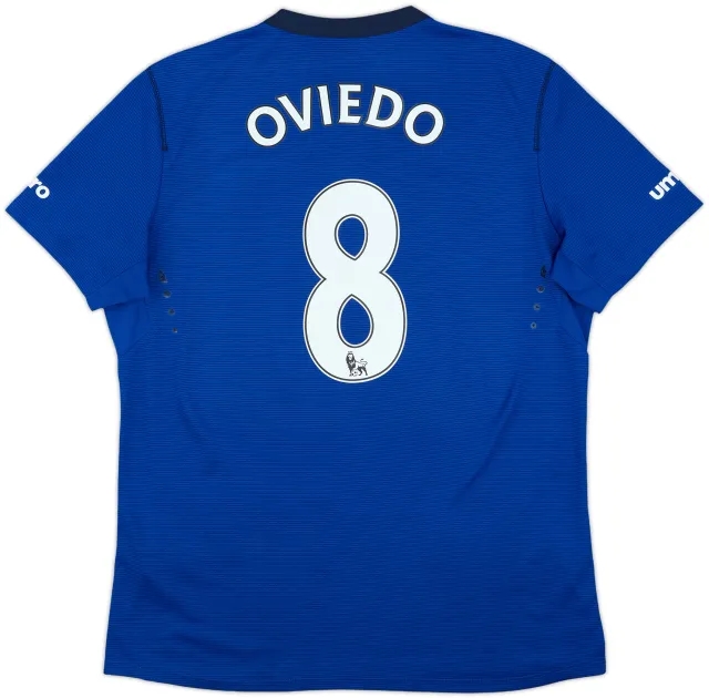 2014-15 Everton Home Shirt Oviedo #8 - 7/10 - (L)