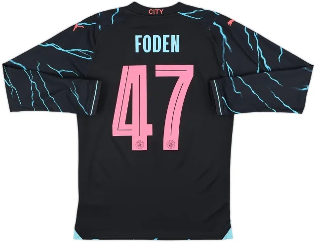 2023-24 Manchester City Third L/S Shirt Foden #47 - 10/10 - (S)