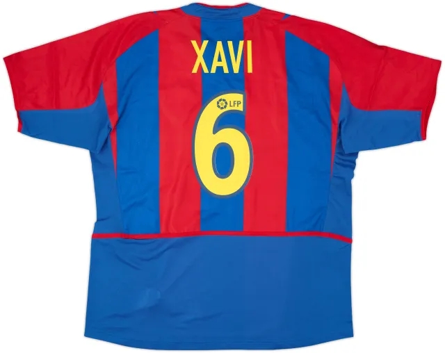 2002-03 Barcelona Home Shirt Xavi #6 (XL)