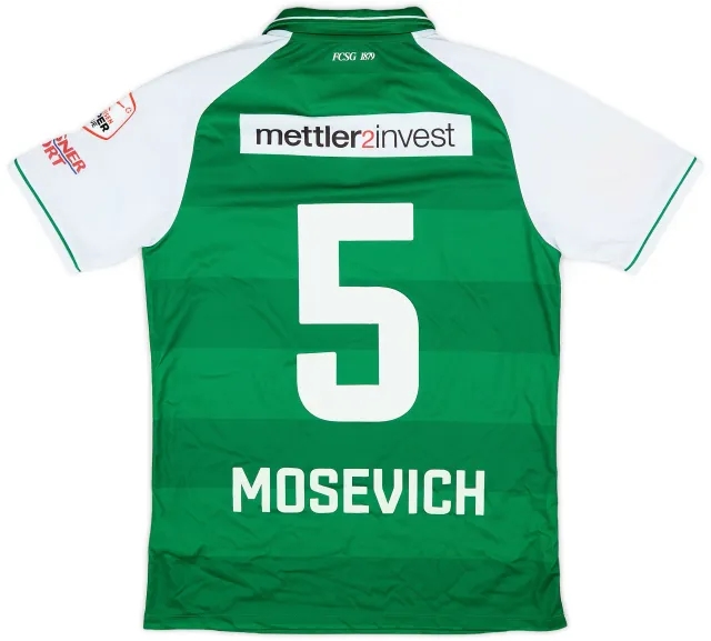 2018-19 St Gallen Match Issue Home Shirt Mosevich #5